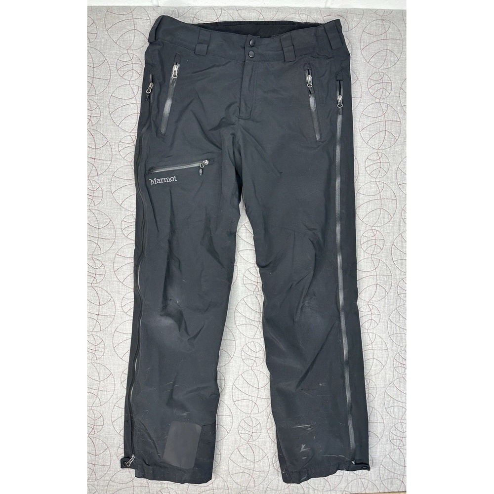 Marmot Membrain Men's Winter Snowboard Snow Pants‎ Black Size Large / REPAIRED